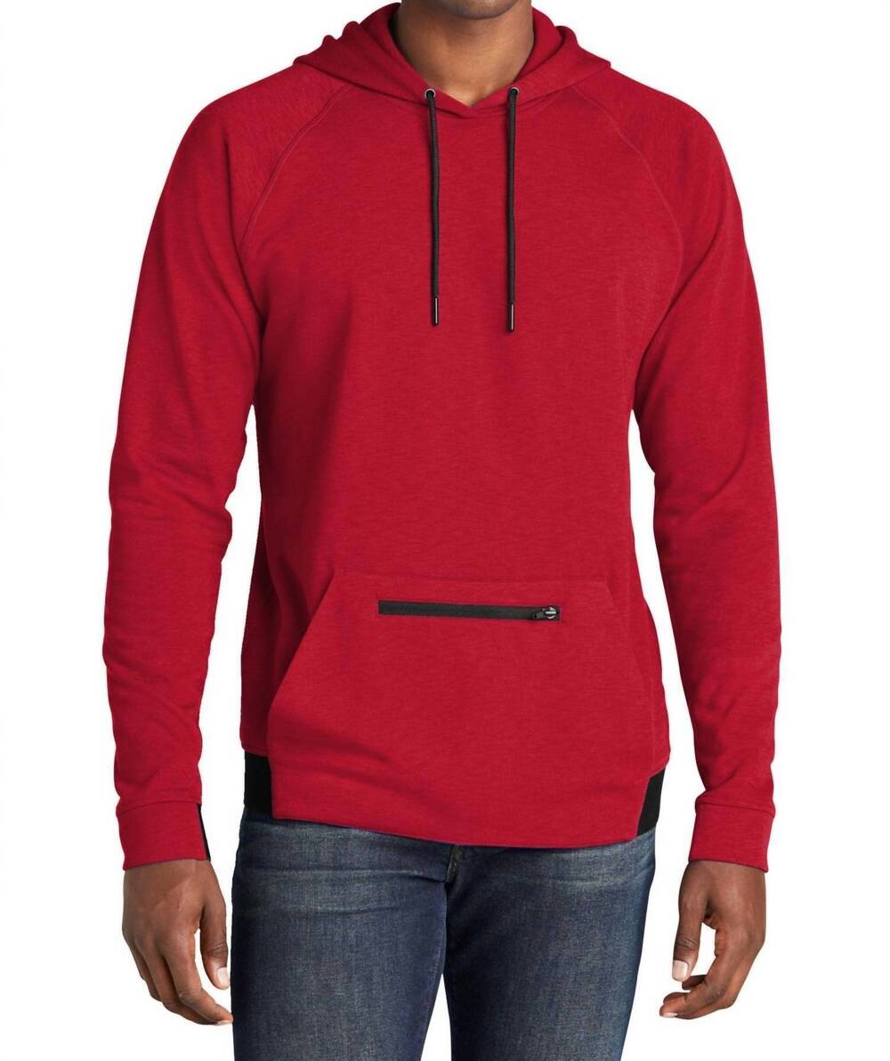NEW SPORT-TEK posicharge strive pullover hoodie in red
